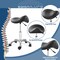 Saloniture Professional Ergonomic Saddle Stool - Adjustable Hydraulic Seat, Rolling Spa Salon, Massage, and Medical Office Chair with Swivel Wheels